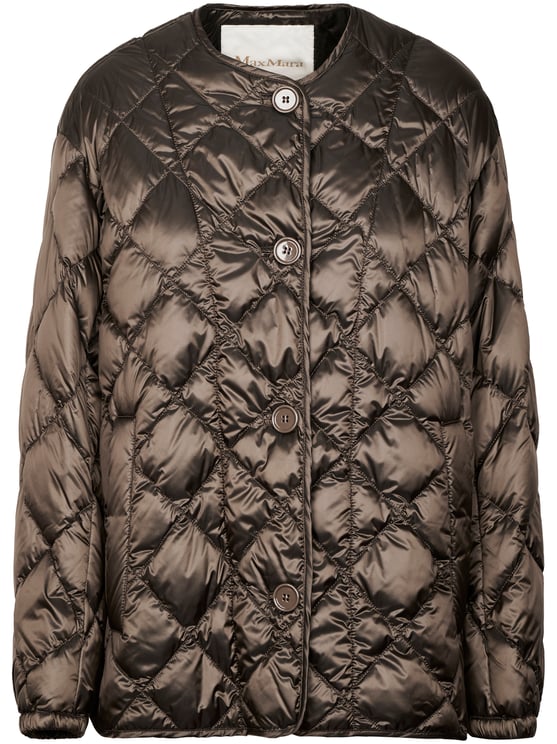 Max Mara Short Padded Jacket with Diamond Quilting