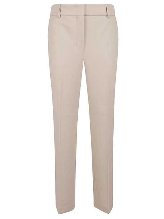 Max Mara Tailored Straight-Leg Pants in Wool and Cotton Blend