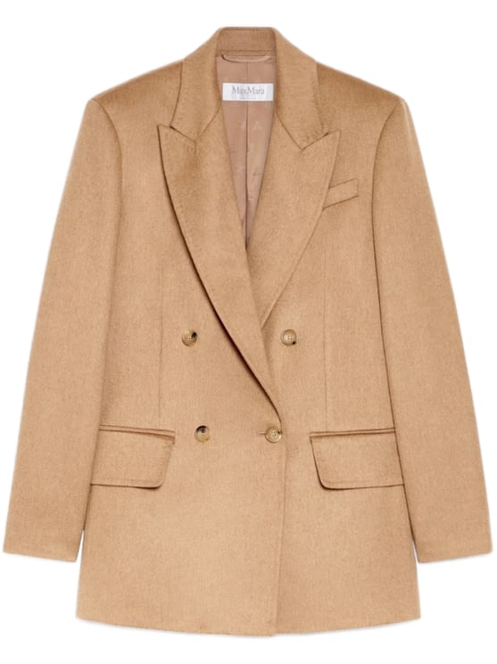 Max Mara Tailored Double-Breasted Blazer With Wide Lapels And Boxy Fit