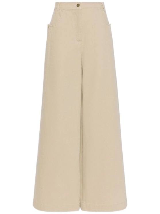Max Mara Mxmalamaro Wide-Leg Structured Fabric Pants