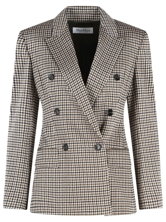 Max Mara 'Eccelso' Blazer In Viscose And Black Virgin Wool
