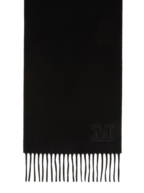 Max Mara Dark Tone Wsdalia Cashmere Fringed Scarf