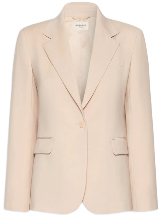 Max Mara Structured Tailored Blazer with Notched Lapels and Flap Pockets