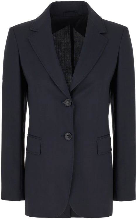 Max Mara Maxmara Blue virgin wool blazer