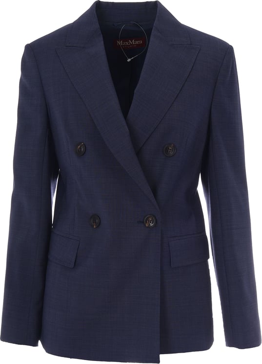 Max Mara Jackets Blu Marino Fil A Fil