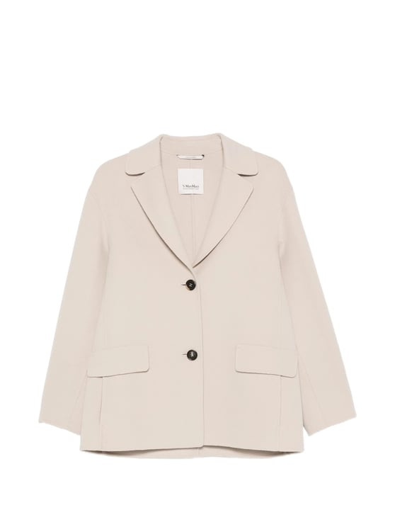 Max Mara Light Beige Smmelfi Boxy Flap Jacket