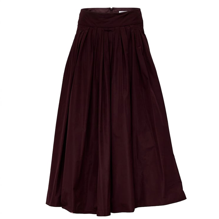 Max Mara Romina Long Taffeta Skirt
