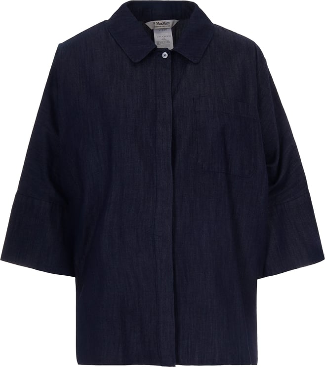 Max Mara 'S Max Mara Shirts Blu Notte Scuro Pulito
