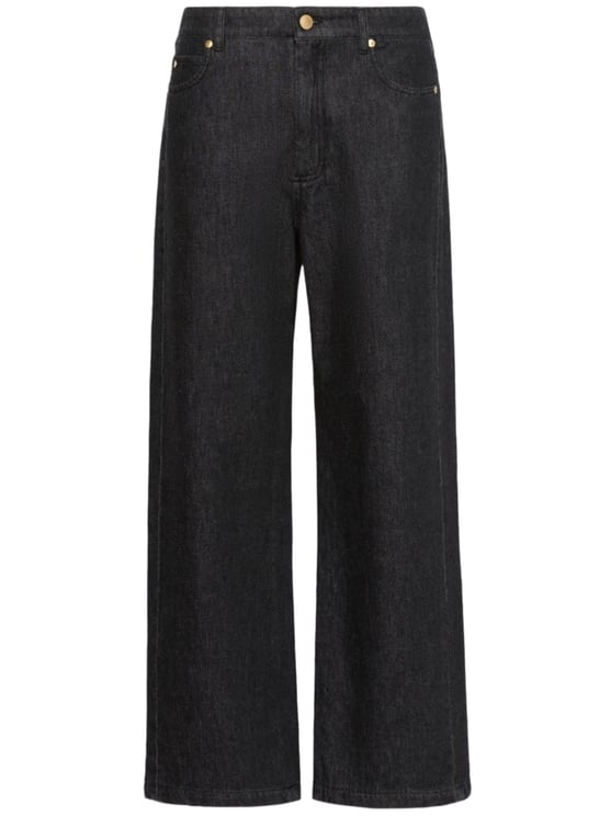 Max Mara Wide-Leg Cropped Jeans With Classic Five-Pocket Design