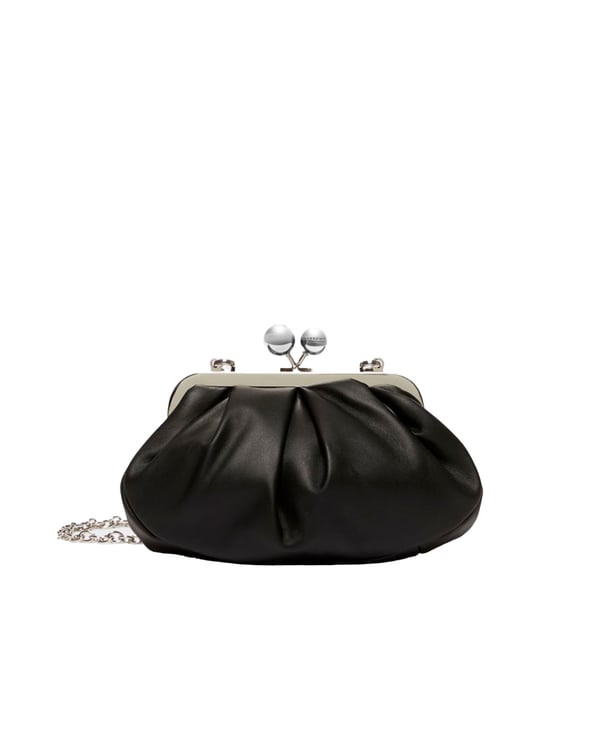 Max Mara Softly Gathered Leather Pasticcino Bag With Chain Strap
