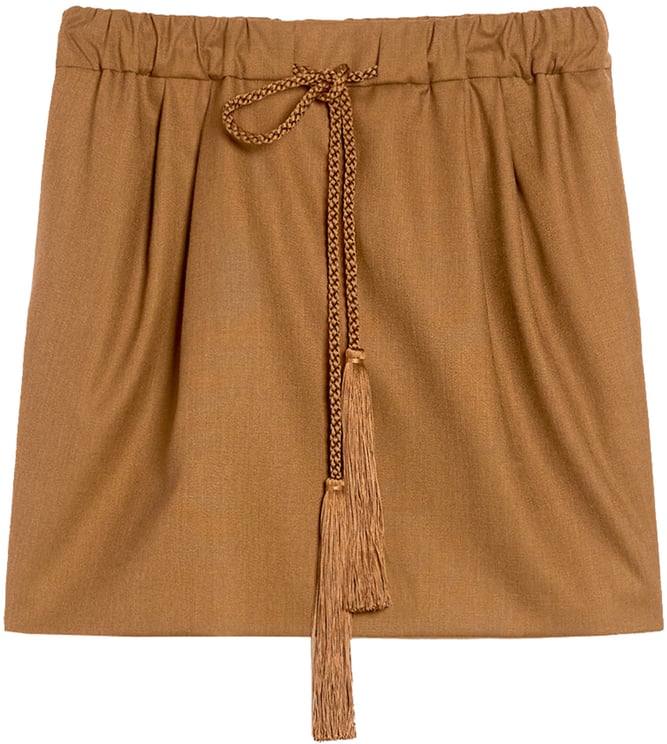 Max Mara Blue Tabarin Balloon Silhouette Mini Skirt