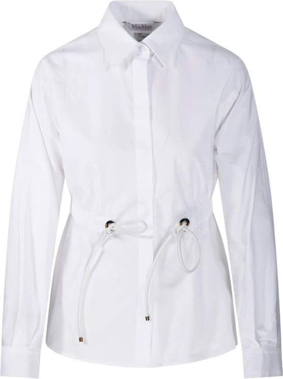 Max Mara White Tazzina Long-Sleeve Cotton Shirt
