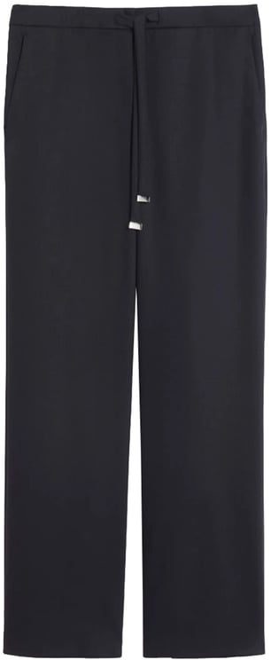 Max Mara Neutral Argenta Wide-Leg Drawstring Pants