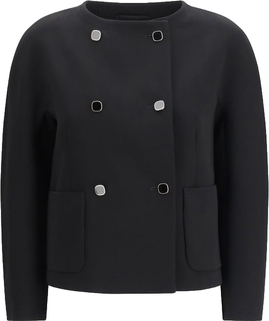 Max Mara Max Mara Black Triacetate Coat
