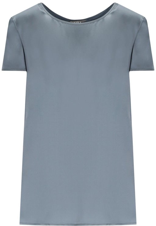 Max Mara MM MAX MARA CORTONA GREY LIGHT BLUE BLOUSE