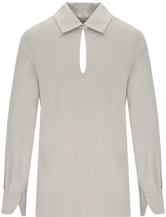 Max Mara MM MAX MARA GESTRO SAND POLO BLOUSE