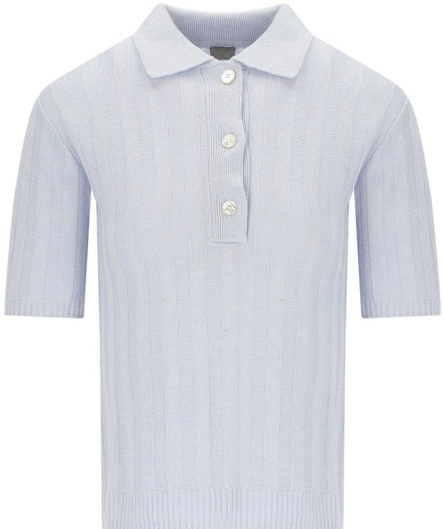 Max Mara MM MAX MARA RIVETTO LIGHT BLUE POLO SHIRT