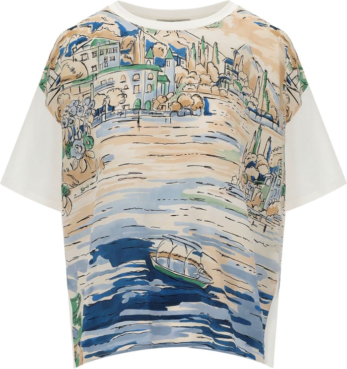 Max Mara MAX MARA WEEKEND TERZO LIGHT BLUE T-SHIRT