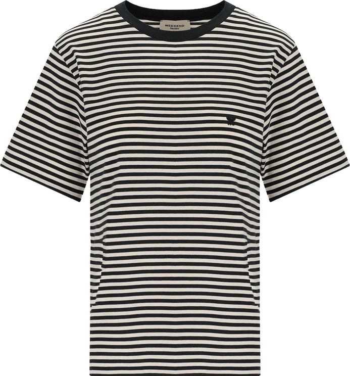 Max Mara MAX MARA WEEKEND VENACO BLACK STRIPED T-SHIRT