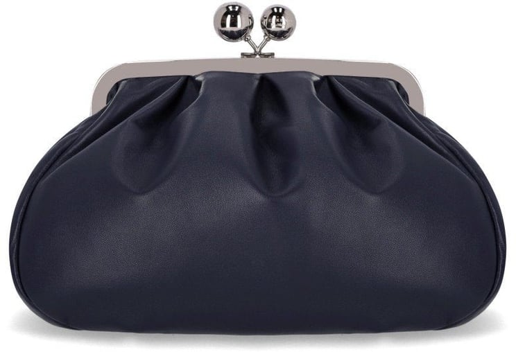Max Mara MAX MARA WEEKEND PASTICCINO CUBICO MEDIUM NAVY CLUTCH BAG