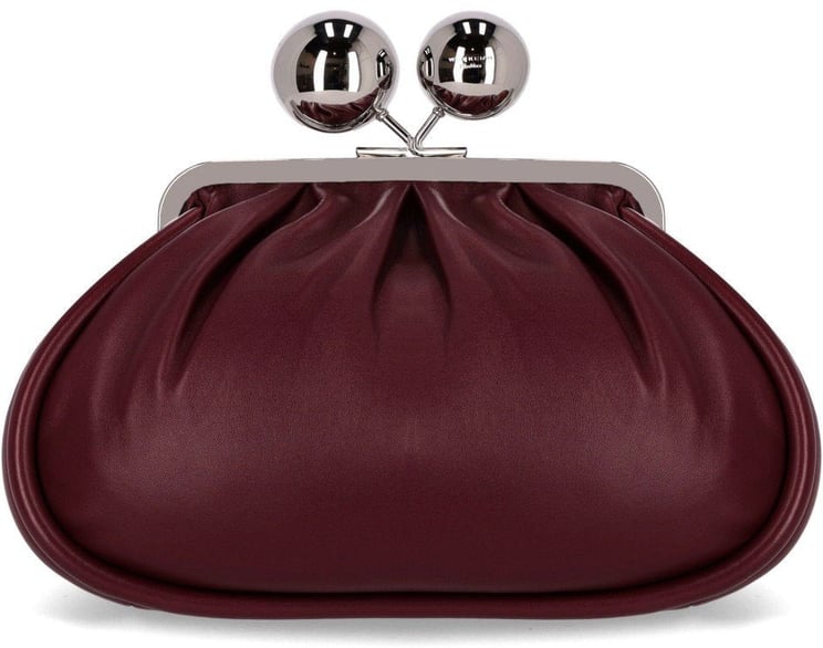 Max Mara MAX MARA WEEKEND PASTICCINO MILVANEW MEDIUM BURGUNDY CLUTCH