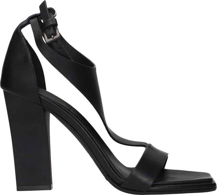 Max Mara Max Mara Black Leather Stiletto Heel Sandals