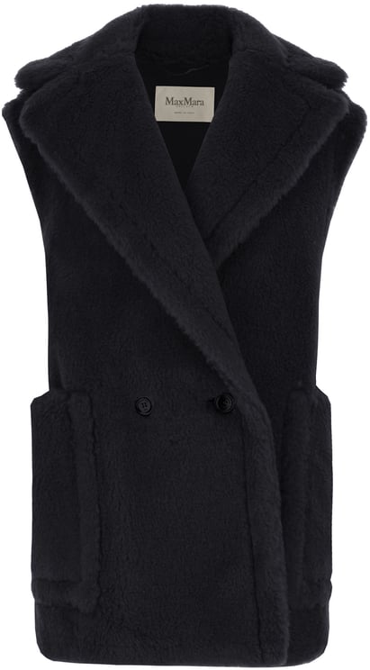 Max Mara Max Mara Black alpaca blend sleeveless coat