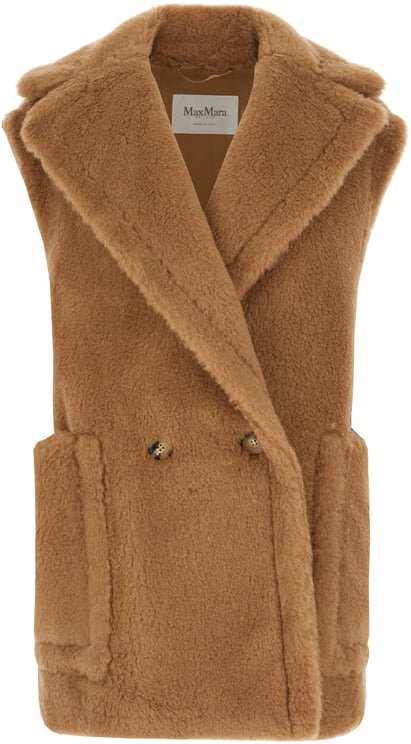 Max Mara Max Mara Caramel camel blend sleeveless coat