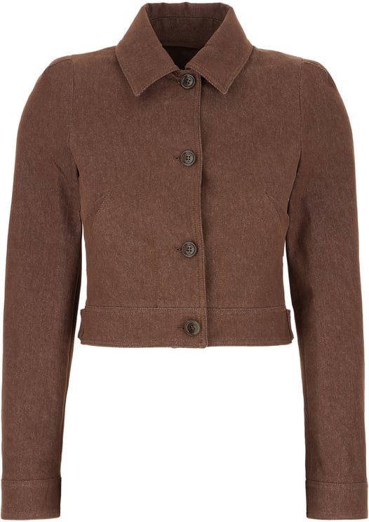 Max Mara Max Mara Prima Linea Brown denim blazer