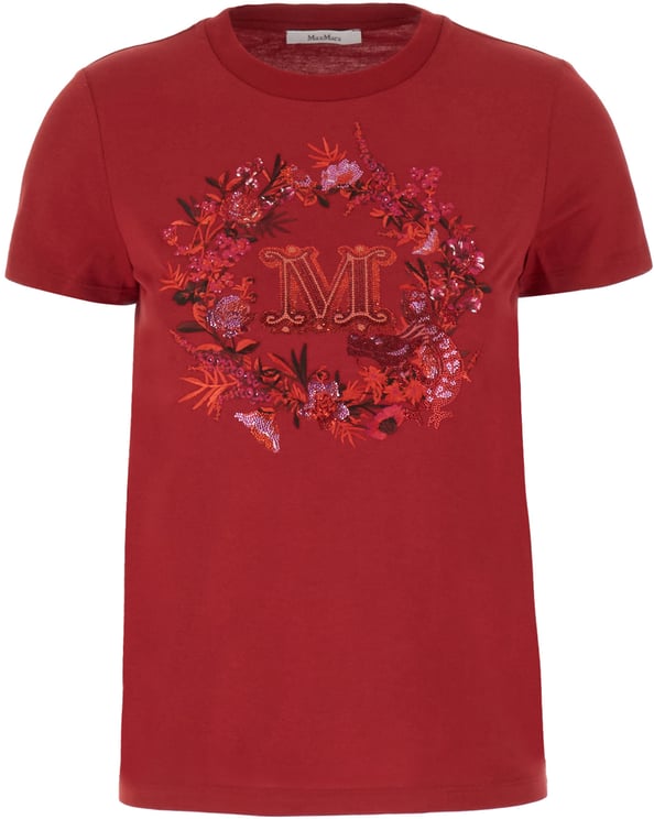 Max Mara Max Mara Tiziano red cotton Elmo t-shirt