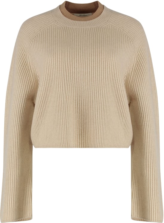 Max Mara Wool and cashmere jersey with a ribbed knit