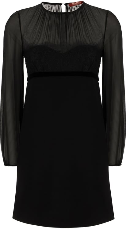 Max Mara Max Mara Studio Elegante Black silk and acetate blend dress