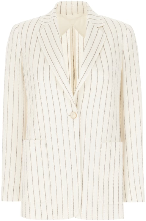 Max Mara Max Mara Embroidered cotton blend blazer