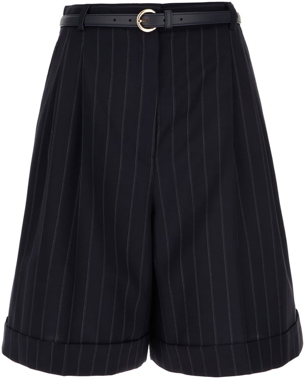 Max Mara Max Mara Studio Embroidered wool bermuda shorts