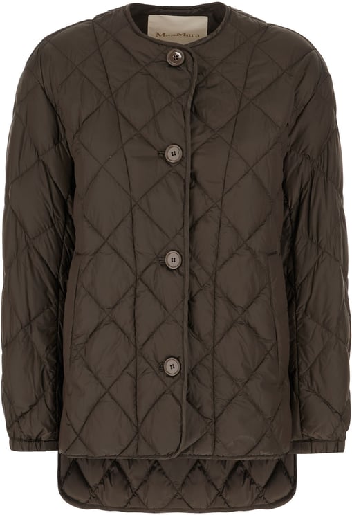 Max Mara Max Mara Cube Dark brown nylon down jacket