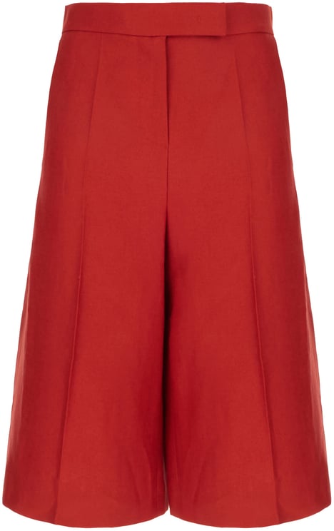 Max Mara Max Mara Red linen bermuda shorts