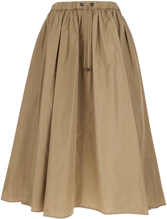 Max Mara Max Mara Khaki green taffeta midi skirt