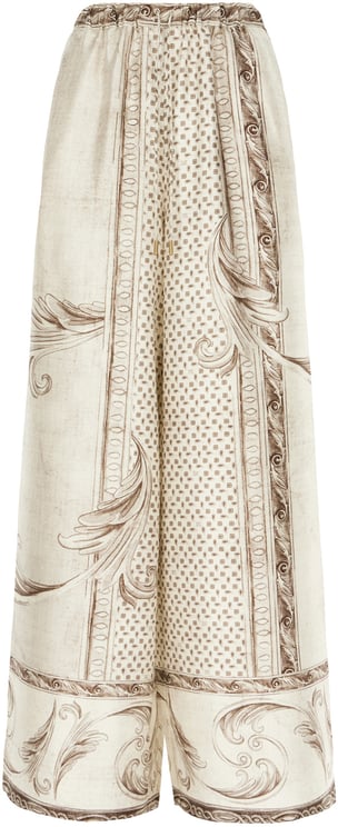 Max Mara Max Mara Printed satin palazzo pants