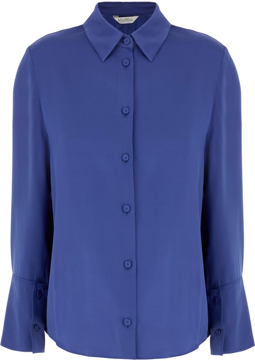 Max Mara Max Mara Blue stretch silk blouse