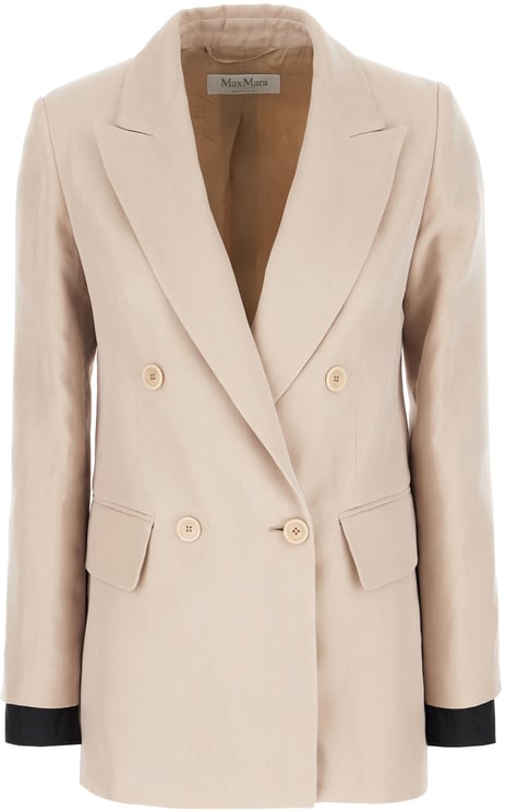 Max Mara Max Mara Cappuccino linen and silk blazer