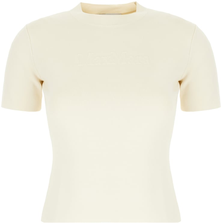 Max Mara Max Mara Ivory stretch viscose blend t-shirt