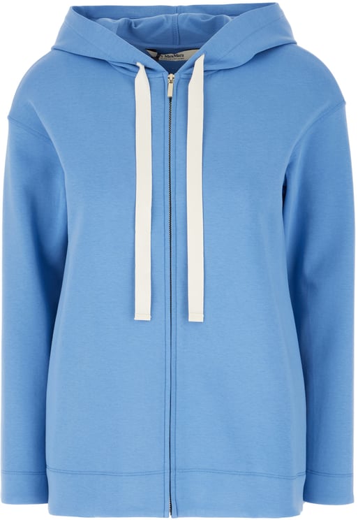 Max Mara Max Mara S Light blue stretch cotton blend sweatshirt