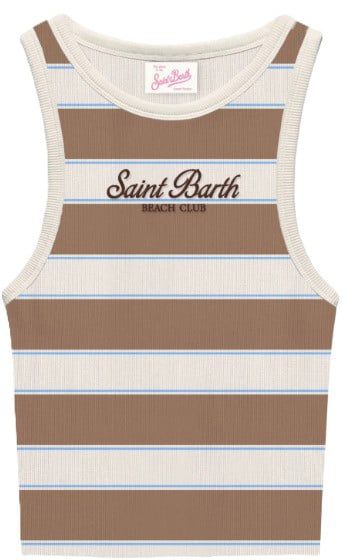 MC2 Saint Barth T-Shirts And Polos Marrone/Crema