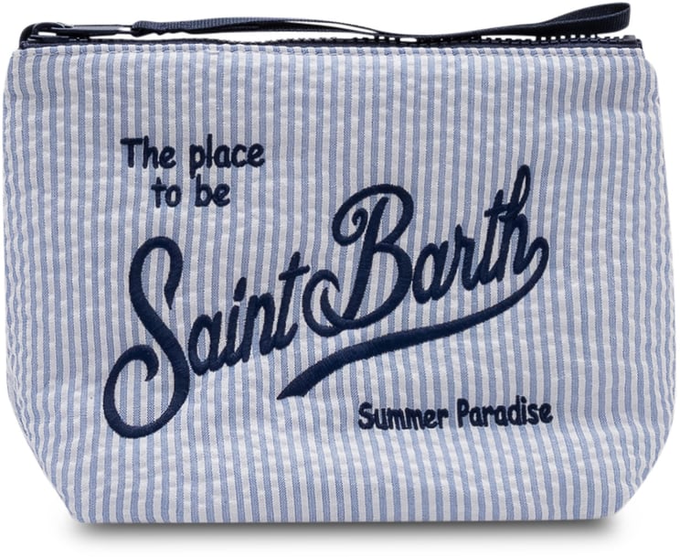 MC2 Saint Barth Pochette Aline con Chiusura a Zip e Logo Frontale