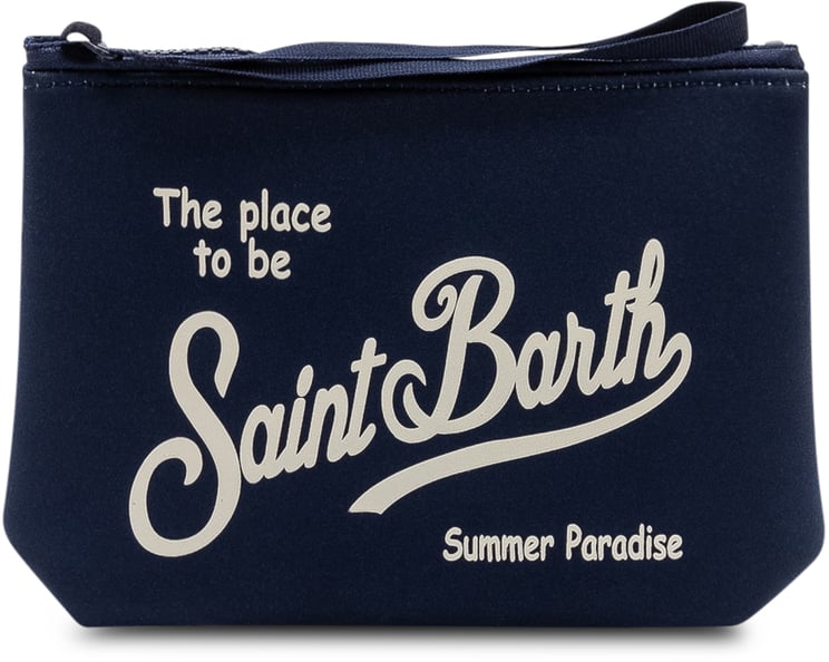 MC2 Saint Barth Pochette Aline con Chiusura a Zip e Logo Frontale