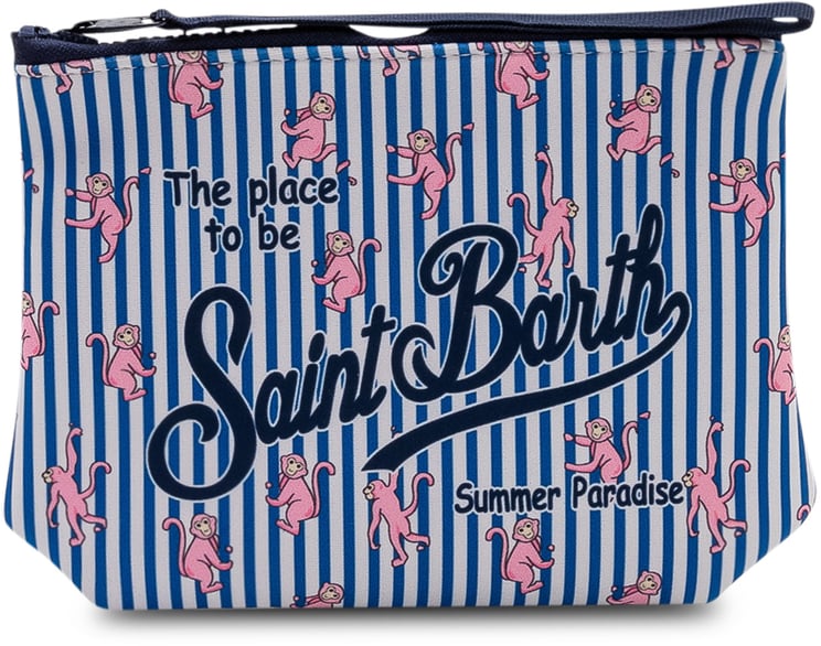 MC2 Saint Barth Pochette Aline con Chiusura a Zip e Logo Frontale