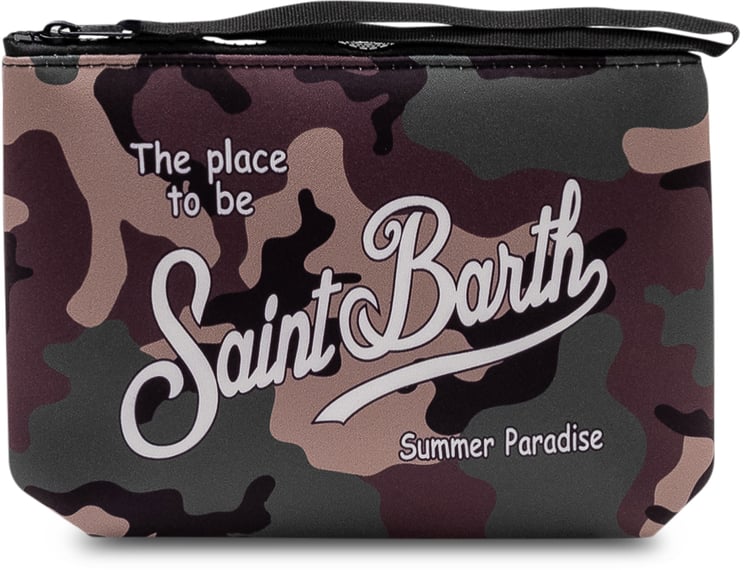 MC2 Saint Barth Pochette Aline con Chiusura a Zip e Logo Frontale