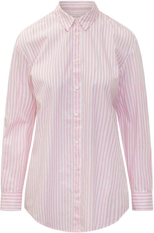 MC2 Saint Barth Camicia a Righe Rosa e Bianche