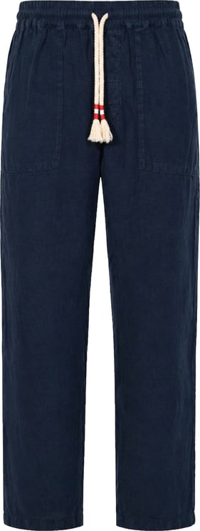 MC2 Saint Barth Trousers Linen 61 Blue Navy