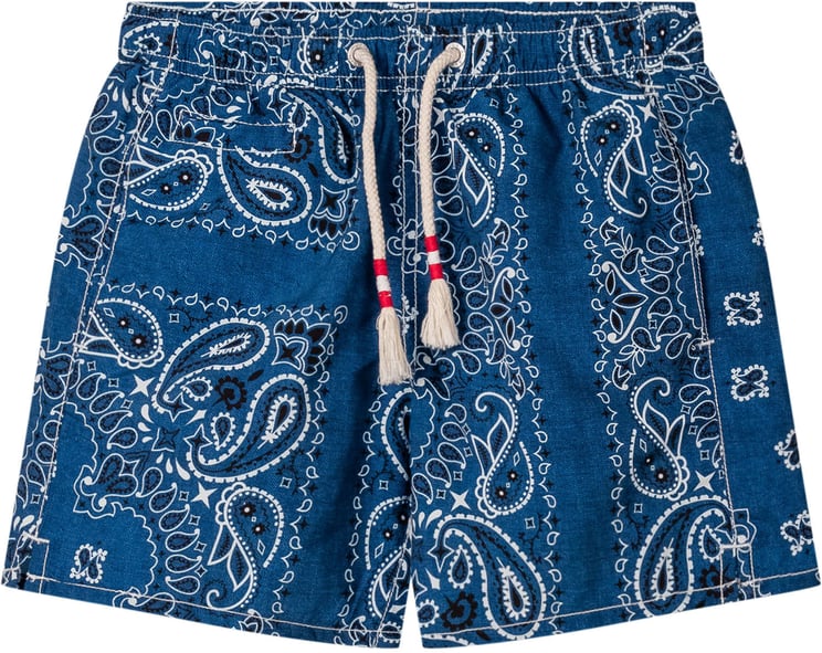 MC2 Saint Barth Costume Shorts con Stampa Paisley e Coulisse
